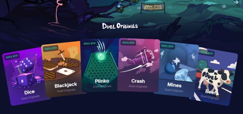 duel казино сделали 100% rtp в играх